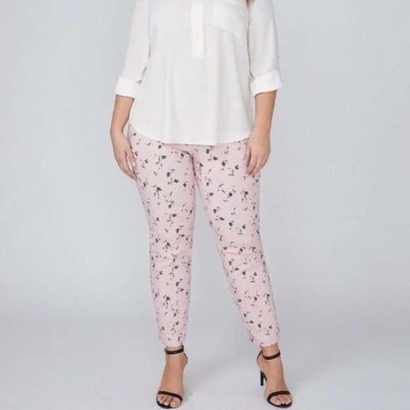 Lane Bryant Pink Floral Allie Ankle 